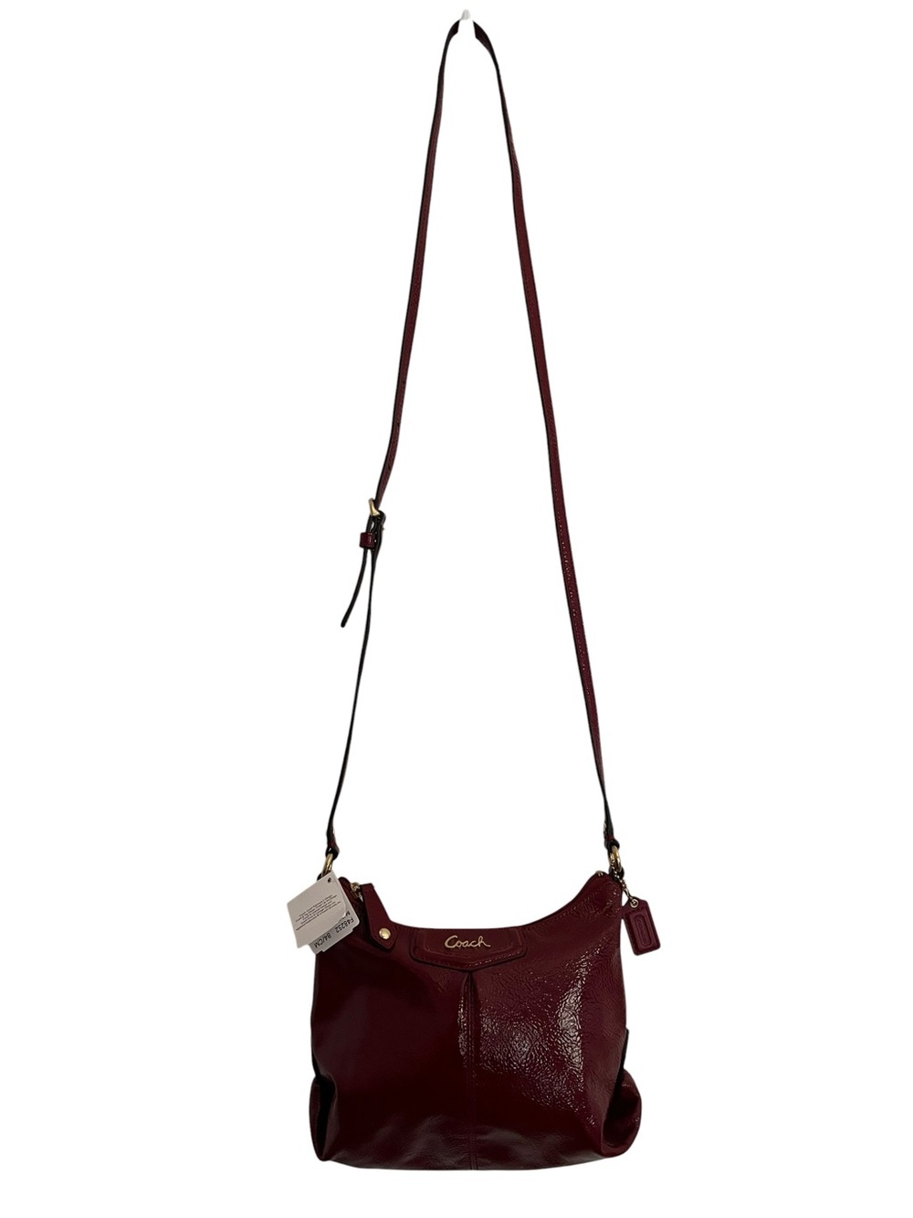Coach Ashley Patent Leather Small Swingpack Bag Crimson Red NWT - Picture 3 of 14
